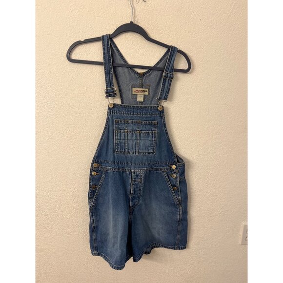 Vintage London Jean Denim Short Overalls women size small - Picture 1 of 6